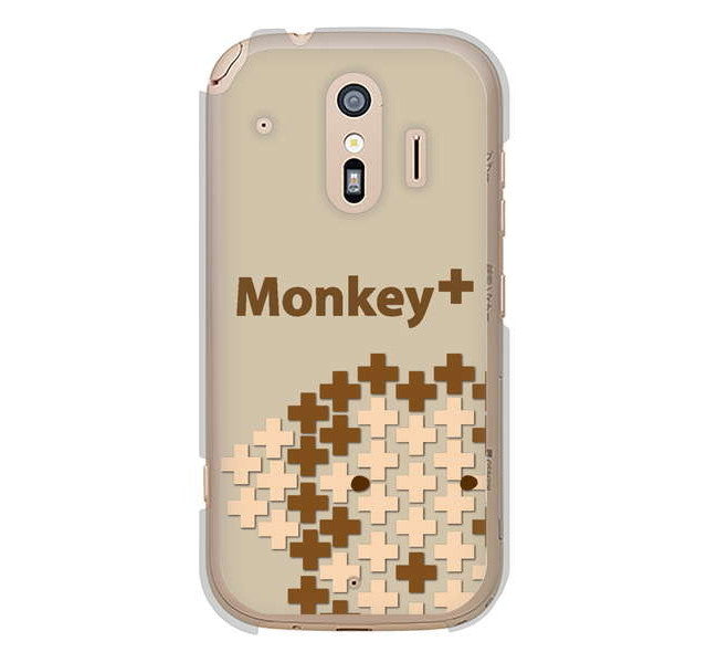 らくらくスマートフォン me F-01L docomo 高画質仕上げ 背面印刷 ハードケース animal+