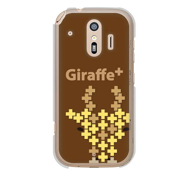 らくらくスマートフォン me F-01L docomo 高画質仕上げ 背面印刷 ハードケース animal+