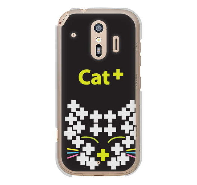 らくらくスマートフォン me F-01L docomo 高画質仕上げ 背面印刷 ハードケース animal+