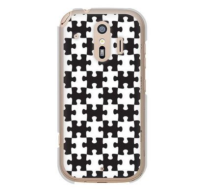 らくらくスマートフォン me F-01L docomo 高画質仕上げ 背面印刷 ハードケース ジグソーパズル