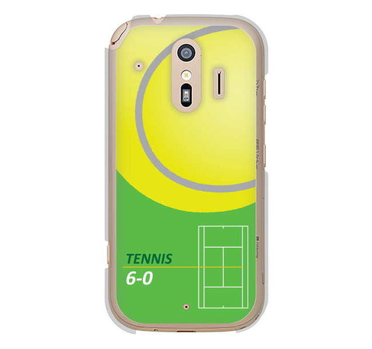 らくらくスマートフォン me F-01L docomo 高画質仕上げ 背面印刷 ハードケース 【IB920 TENNIS】