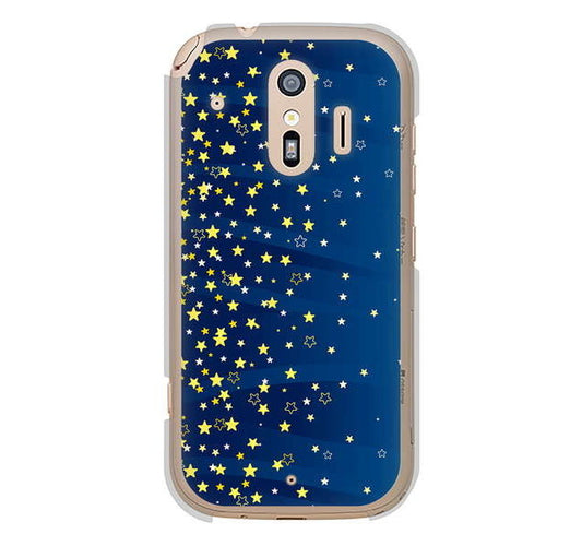 らくらくスマートフォン me F-01L docomo 高画質仕上げ 背面印刷 ハードケース 【VA842 満天の星空】