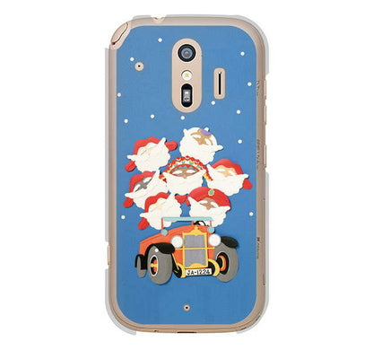 らくらくスマートフォン me F-01L docomo 高画質仕上げ 背面印刷 ハードケース クリスマス