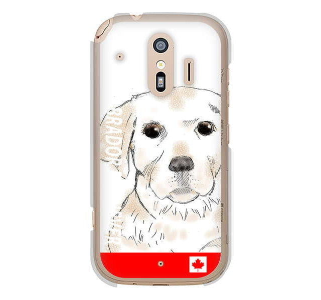 らくらくスマートフォン me F-01L docomo 高画質仕上げ 背面印刷 ハードケース ラブラドールレトリバー