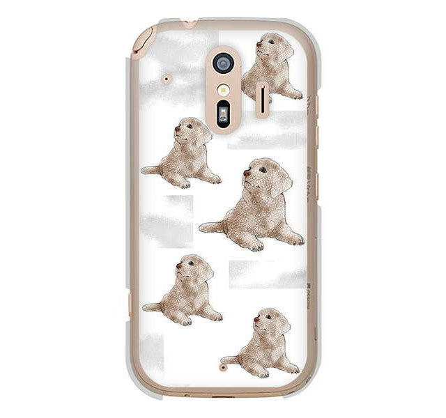 らくらくスマートフォン me F-01L docomo 高画質仕上げ 背面印刷 ハードケース ラブラドールレトリバー