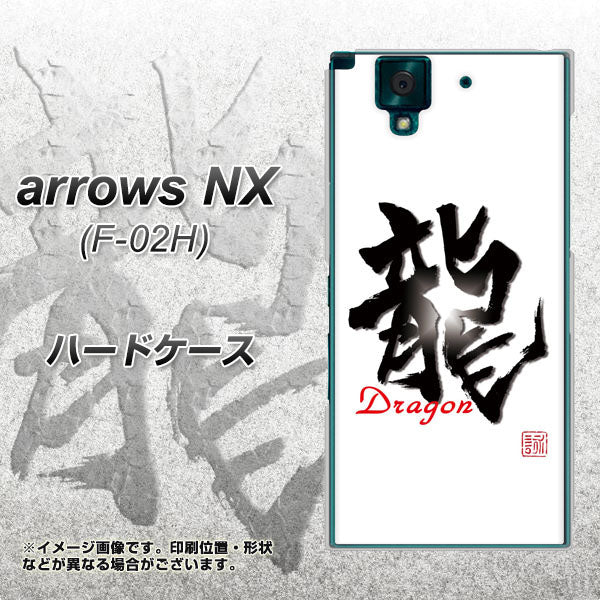 docomo アローズNX F-02H 高画質仕上げ 背面印刷 ハードケース【OE804 龍ノ書】
