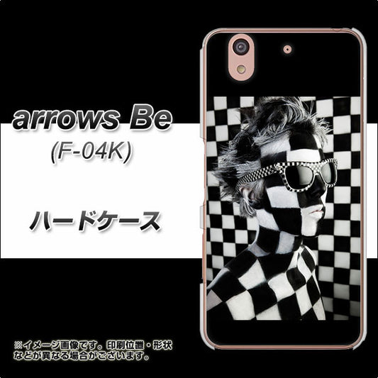 docomo アローズ ビー F-04K 高画質仕上げ 背面印刷 ハードケース【357 bk&wh】