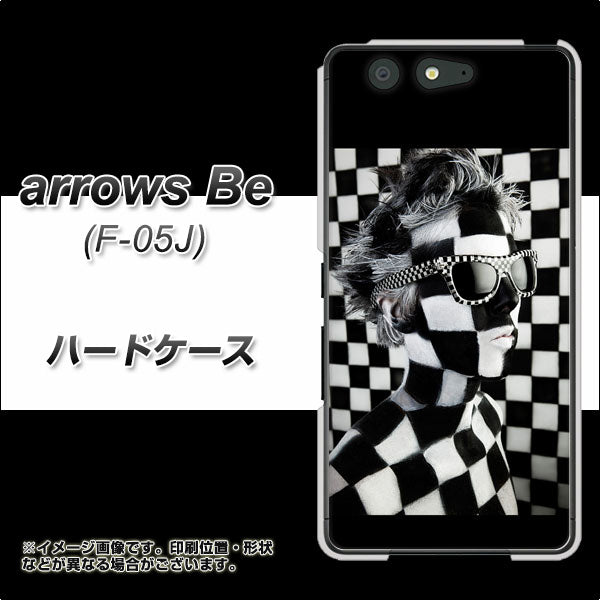 docomo アローズ ビー F-05J 高画質仕上げ 背面印刷 ハードケース【357 bk&wh】
