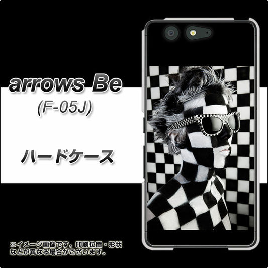 docomo アローズ ビー F-05J 高画質仕上げ 背面印刷 ハードケース【357 bk&wh】