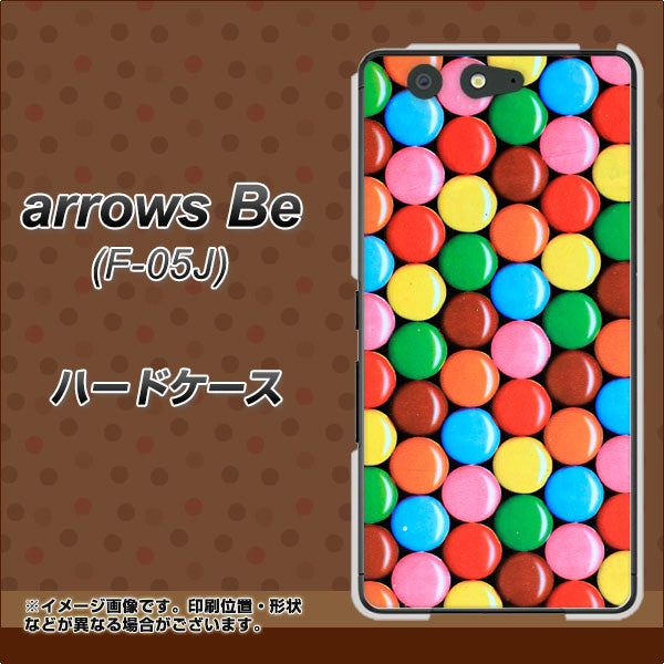 docomo アローズ ビー F-05J 高画質仕上げ 背面印刷 ハードケース【448 マーブルチョコ】