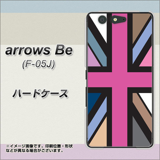 docomo アローズ ビー F-05J 高画質仕上げ 背面印刷 ハードケース【507 ユニオンジャック デスカラー】