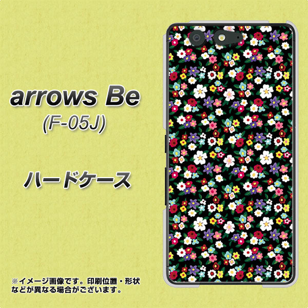 docomo アローズ ビー F-05J 高画質仕上げ 背面印刷 ハードケース【778 マイクロリバティプリントBK】