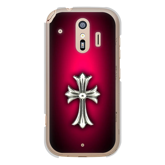 らくらくスマートフォン F-42A docomo 高画質仕上げ 背面印刷 ハードケース クロス