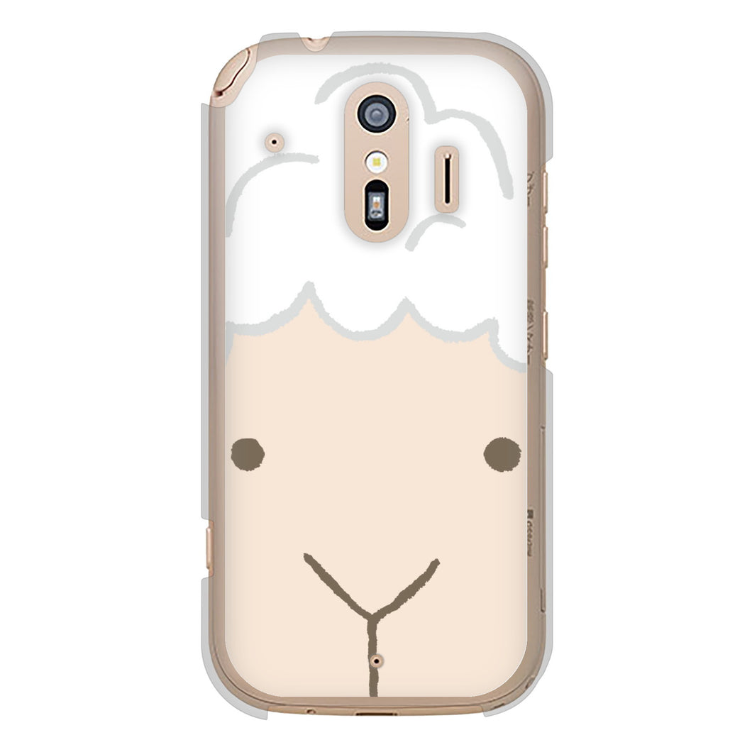 らくらくスマートフォン F-42A docomo 高画質仕上げ 背面印刷 ハードケース ドアップアニマル