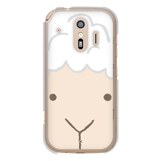 らくらくスマートフォン F-42A docomo 高画質仕上げ 背面印刷 ハードケース ドアップアニマル