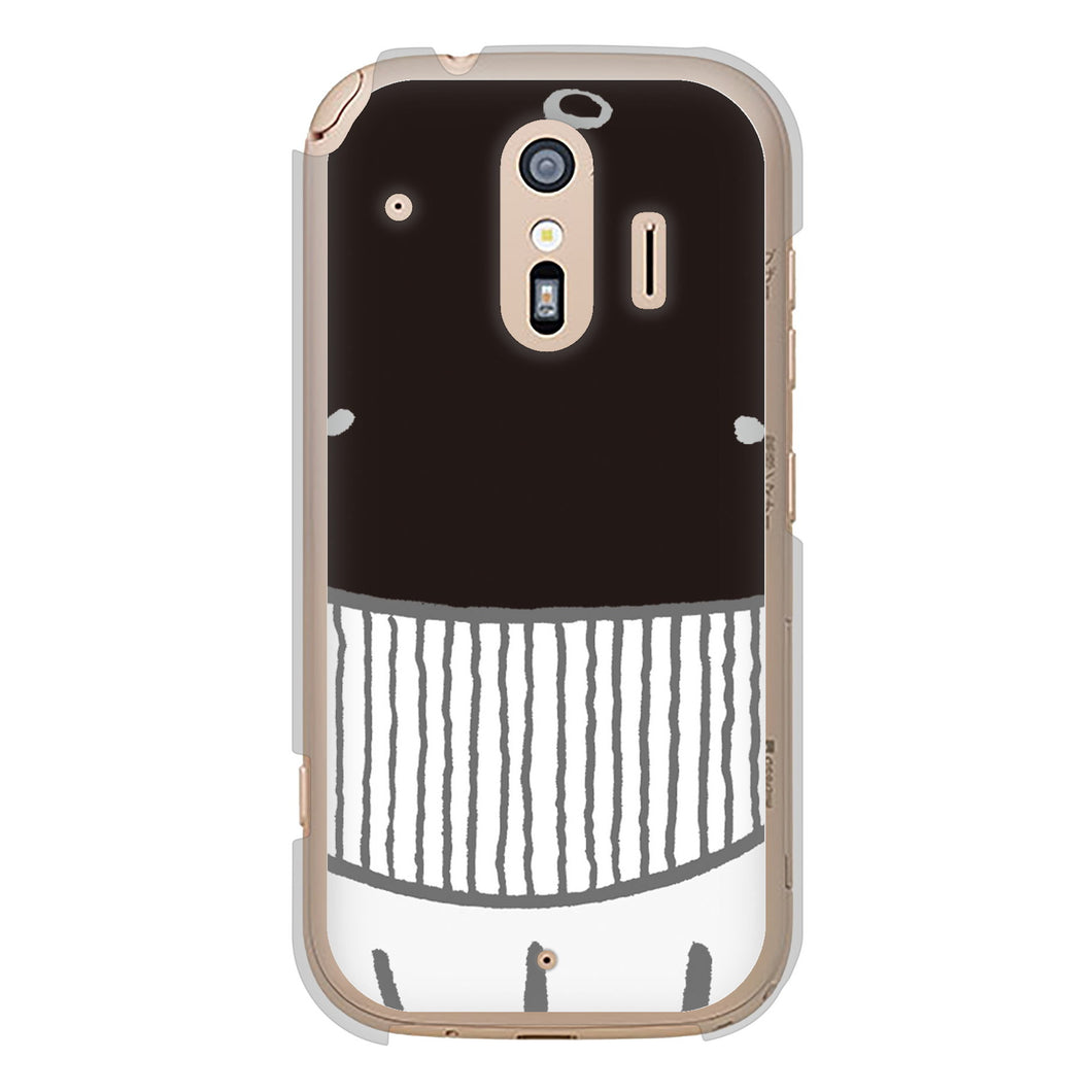らくらくスマートフォン F-42A docomo 高画質仕上げ 背面印刷 ハードケース ドアップアニマル