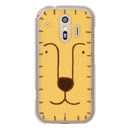 らくらくスマートフォン F-42A docomo 高画質仕上げ 背面印刷 ハードケース ドアップアニマル