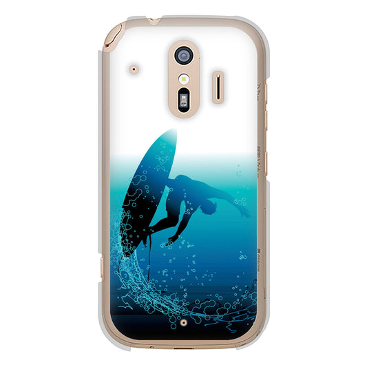 らくらくスマートフォン F-42A docomo 高画質仕上げ 背面印刷 ハードケース 【416 カットバック】