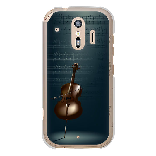 らくらくスマートフォン F-42A docomo 高画質仕上げ 背面印刷 ハードケース 【441 楽譜】