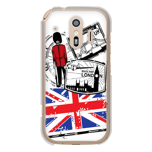 らくらくスマートフォン F-42A docomo 高画質仕上げ 背面印刷 ハードケース イギリスの風景