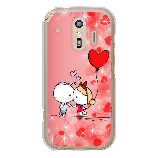 らくらくスマートフォン F-42A docomo 高画質仕上げ 背面印刷 ハードケース カップル