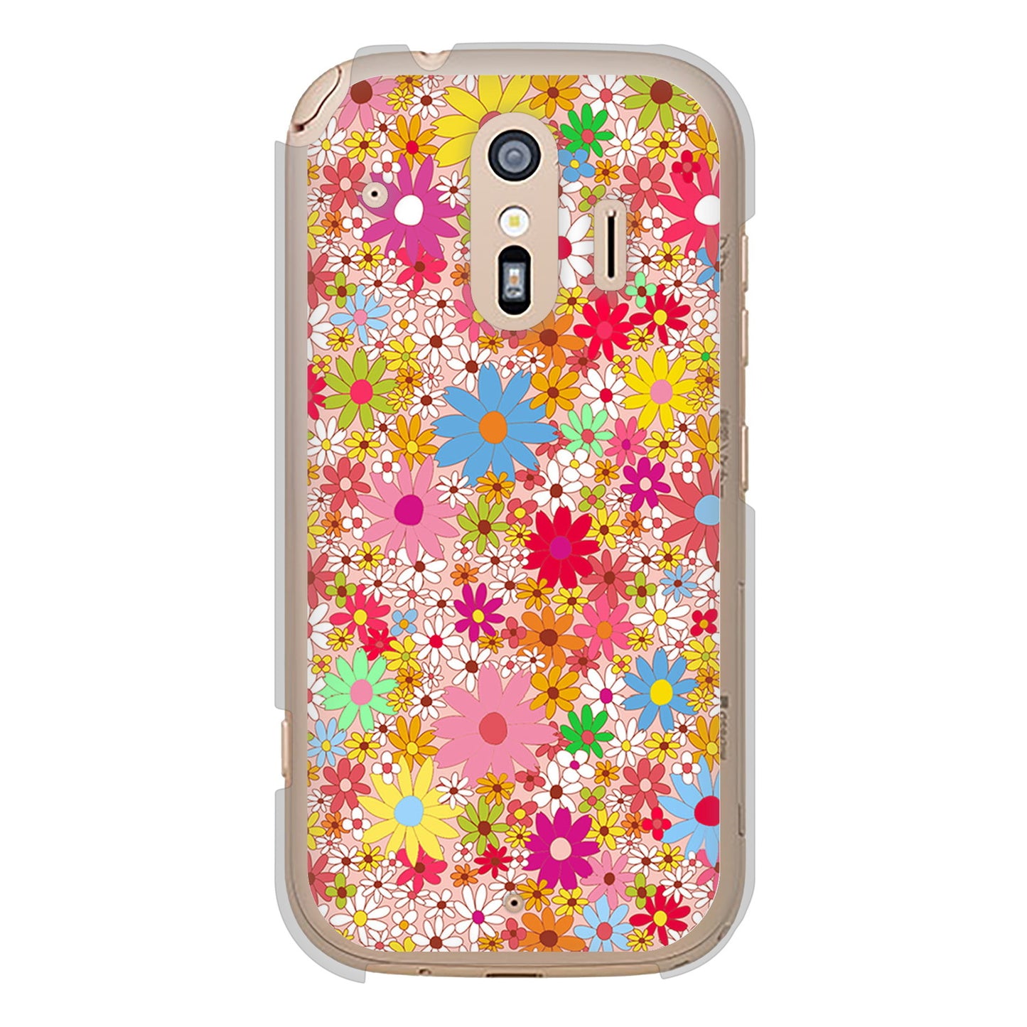 らくらくスマートフォン F-42A docomo 高画質仕上げ 背面印刷 ハードケース リバティプリント
