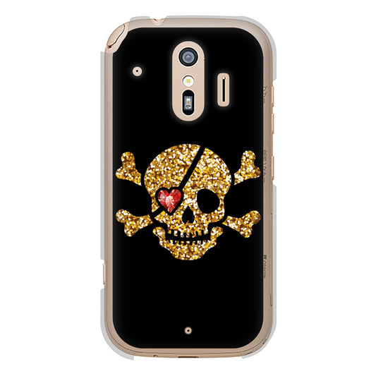 らくらくスマートフォン F-42A docomo 高画質仕上げ 背面印刷 ハードケース 【1082 海賊ドクロ】