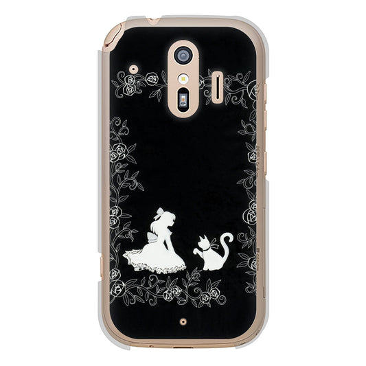 らくらくスマートフォン F-42A docomo 高画質仕上げ 背面印刷 ハードケース お姫様とネコ