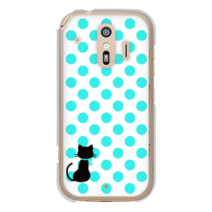 らくらくスマートフォン F-42A docomo 高画質仕上げ 背面印刷 ハードケース ネコとシンプルミルキー