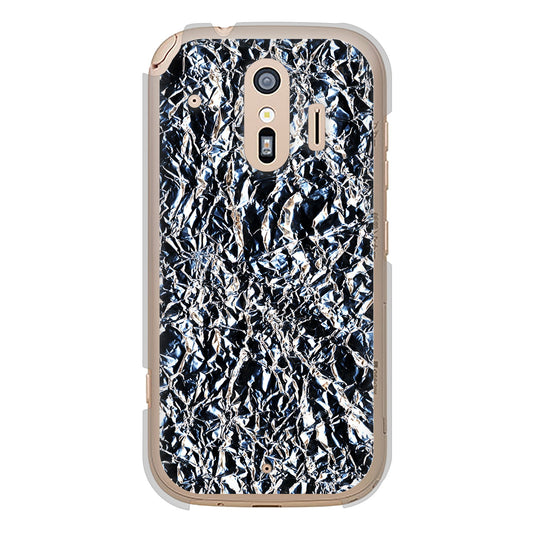 らくらくスマートフォン F-42A docomo 高画質仕上げ 背面印刷 ハードケース 【EK835 スタイリッシュアルミシルバー】