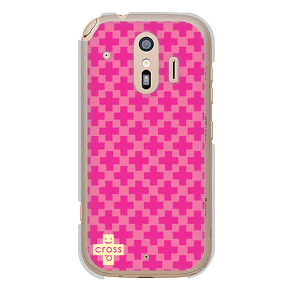 らくらくスマートフォン F-42A docomo 高画質仕上げ 背面印刷 ハードケース クロスドット