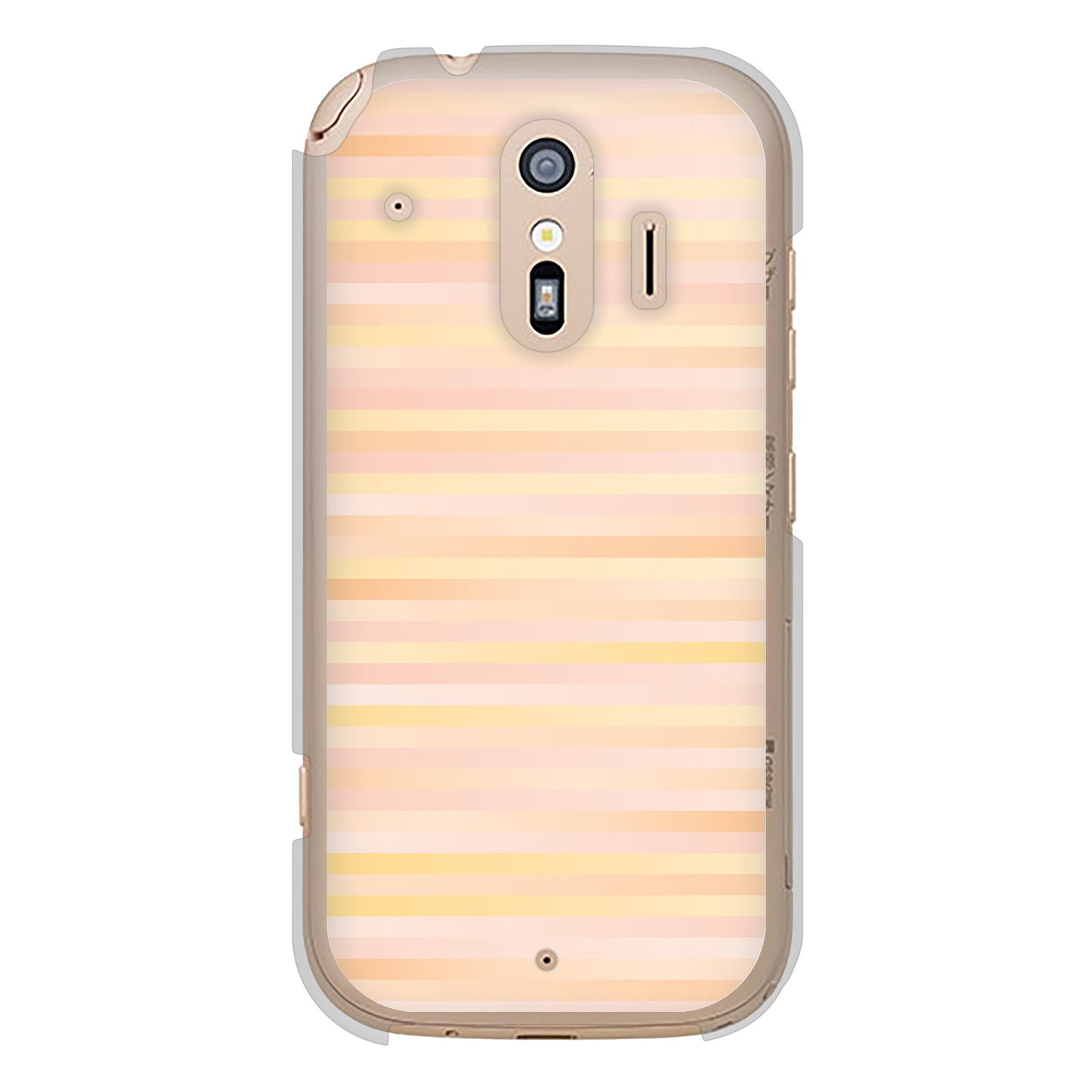 らくらくスマートフォン F-42A docomo 高画質仕上げ 背面印刷 ハードケース グラデーションボーダー