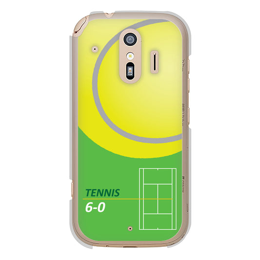 らくらくスマートフォン F-42A docomo 高画質仕上げ 背面印刷 ハードケース 【IB920 TENNIS】