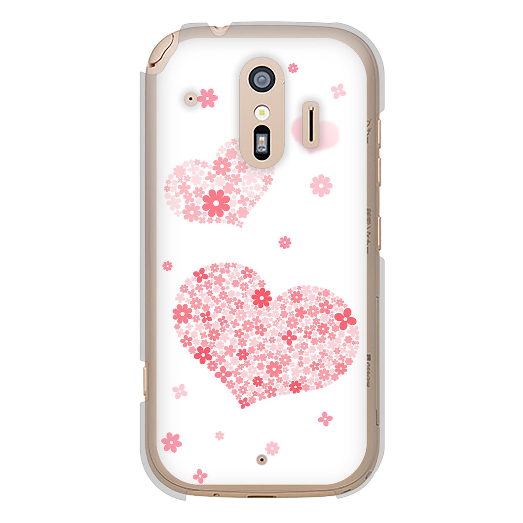 らくらくスマートフォン F-42A docomo 高画質仕上げ 背面印刷 ハードケース ビッグハート