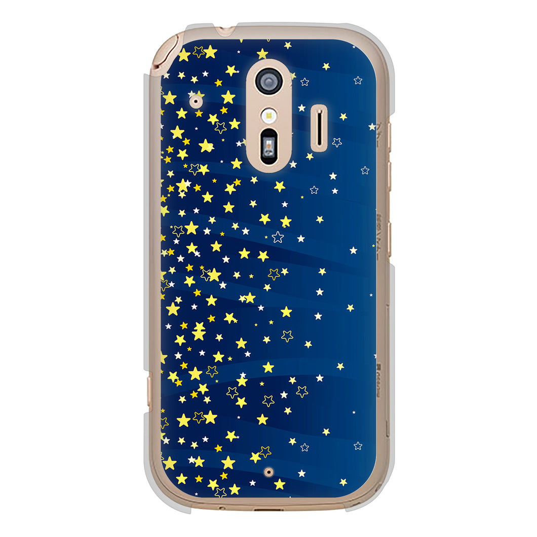 らくらくスマートフォン F-42A docomo 高画質仕上げ 背面印刷 ハードケース 【VA842 満天の星空】
