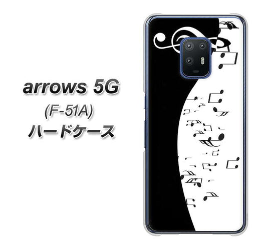 docomo アローズ5G F-51A 高画質仕上げ 背面印刷 ハードケース【114 モノトーンのリズム】