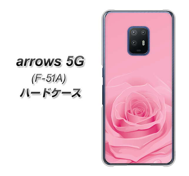 docomo アローズ5G F-51A 高画質仕上げ 背面印刷 ハードケース【401 ピンクのバラ】