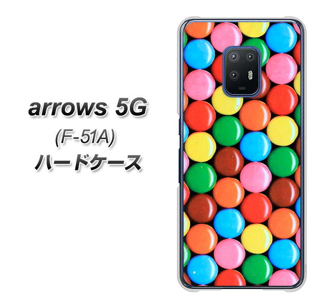 docomo アローズ5G F-51A 高画質仕上げ 背面印刷 ハードケース【448 マーブルチョコ】