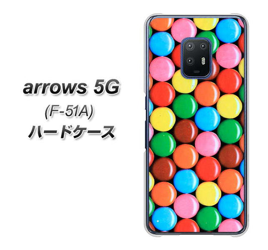 docomo アローズ5G F-51A 高画質仕上げ 背面印刷 ハードケース【448 マーブルチョコ】