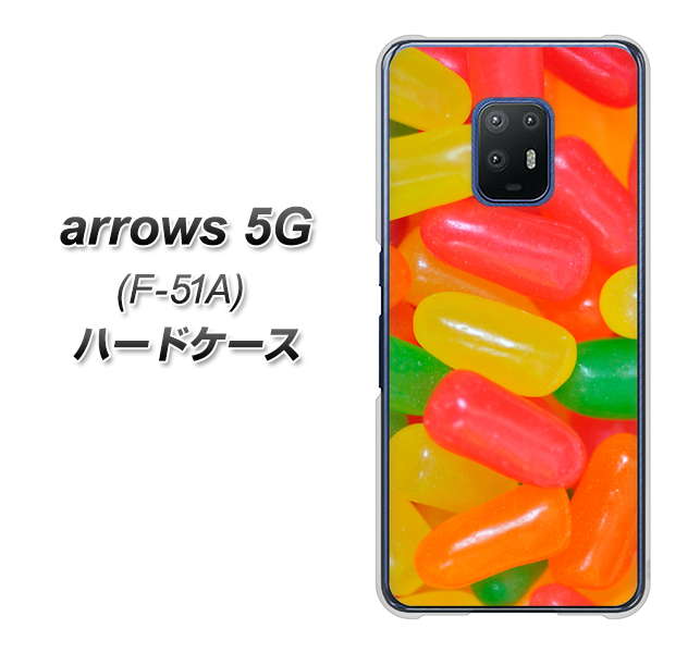 docomo アローズ5G F-51A 高画質仕上げ 背面印刷 ハードケース【449 ジェリービーンズ】