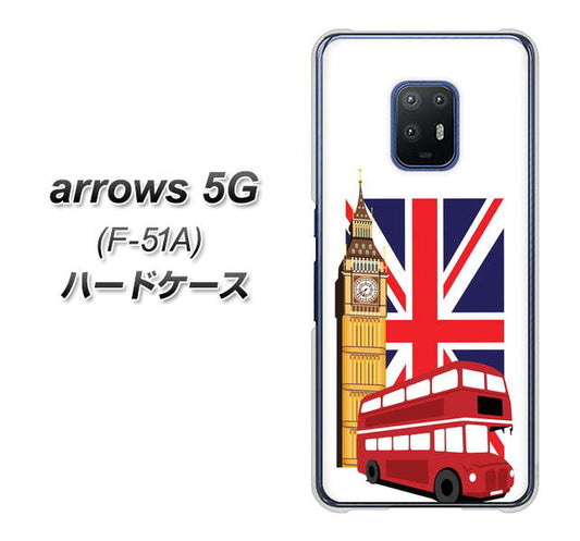 docomo アローズ5G F-51A 高画質仕上げ 背面印刷 ハードケース【573 イギリス】