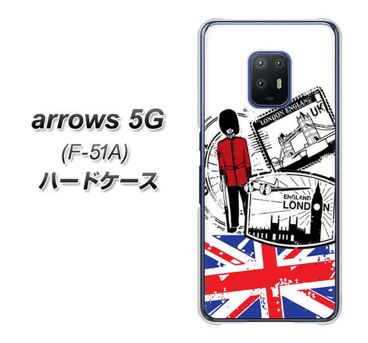 docomo アローズ5G F-51A 高画質仕上げ 背面印刷 ハードケース【574 ＬＯＮＤＯＮ】