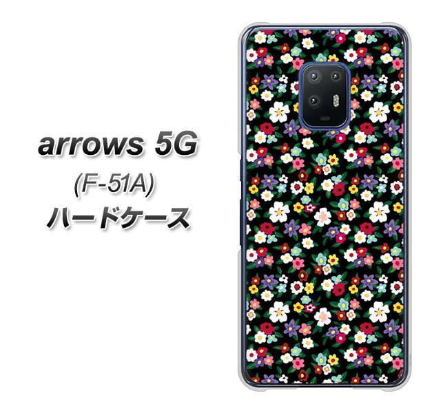 docomo アローズ5G F-51A 高画質仕上げ 背面印刷 ハードケース【778 マイクロリバティプリントBK】