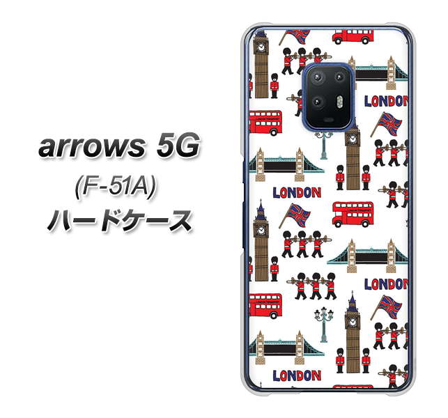 docomo アローズ5G F-51A 高画質仕上げ 背面印刷 ハードケース【EK811 ロンドンの街】