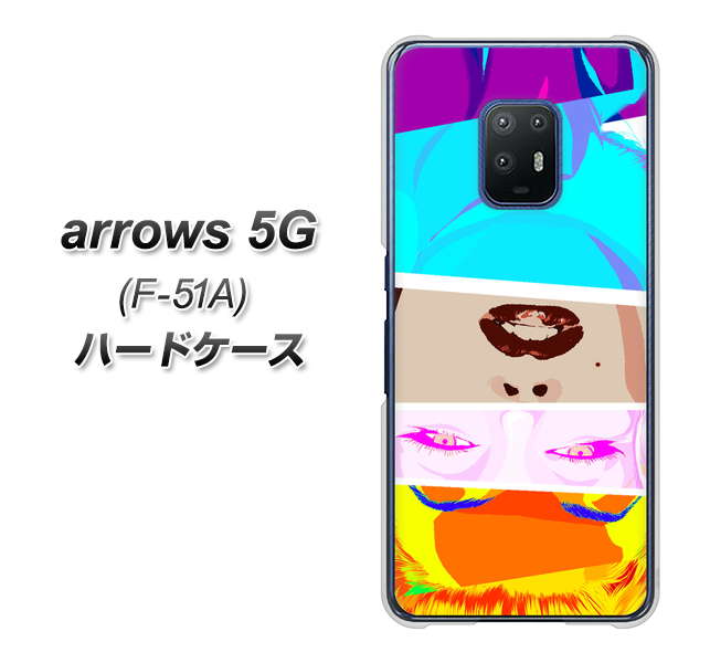 docomo アローズ5G F-51A 高画質仕上げ 背面印刷 ハードケース【YJ211 マリリンモンローデザイン（D）】