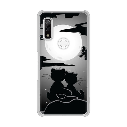 arrows We F-51B docomo 高画質仕上げ 背面印刷 ハードケース 夜とネコ