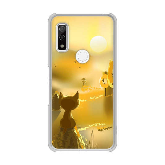 arrows We F-51B docomo 高画質仕上げ 背面印刷 ハードケース 【400 たそがれの猫】