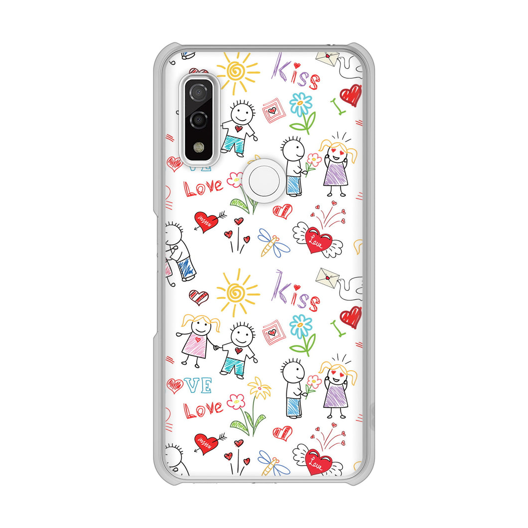 arrows We F-51B docomo 高画質仕上げ 背面印刷 ハードケース カップル＆ファミリー