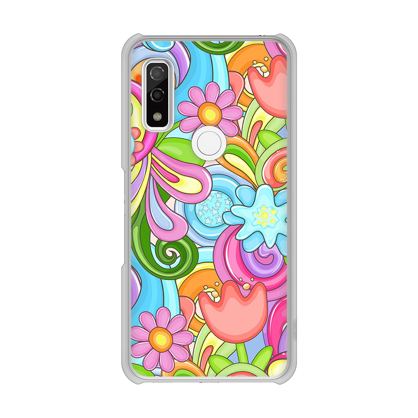 arrows We F-51B docomo 高画質仕上げ 背面印刷 ハードケース 【713 ミラクルフラワー】