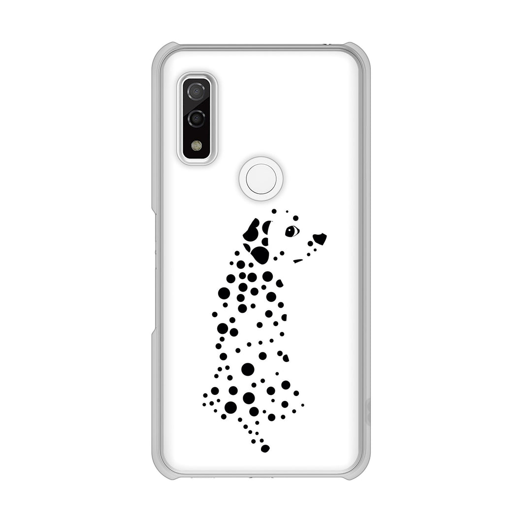 arrows We F-51B docomo 高画質仕上げ 背面印刷 ハードケース 【1038 振り向くダルメシアン（WH）】
